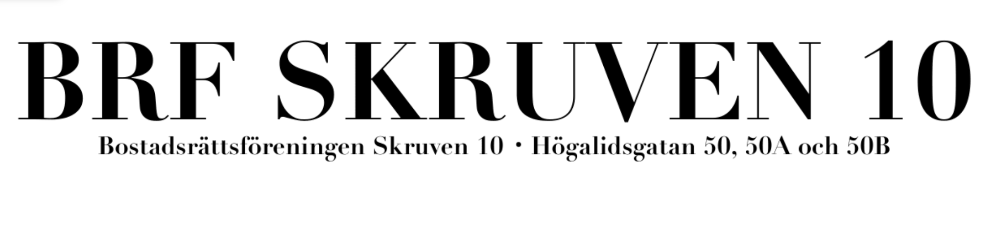 Brf Skruven N:r 10